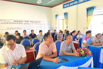 TRƯỜNG TH&THCS TRẦN PHÚ  TỔ CHỨC TẬP HUẤN CHUYÊN ĐỀ CHO GIÁO VIÊN  VỀ “ỨNG DỤNG CÔNG NGHỆ AI TRONG DẠY HỌC VÀ KIỂM TRA ĐÁNH GIÁ”